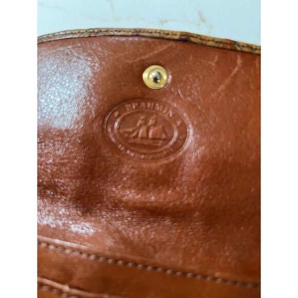 Brahmin Toasted Almond Leather Collection Crocodile Tri-fold Wallet - Picture 3 of 13